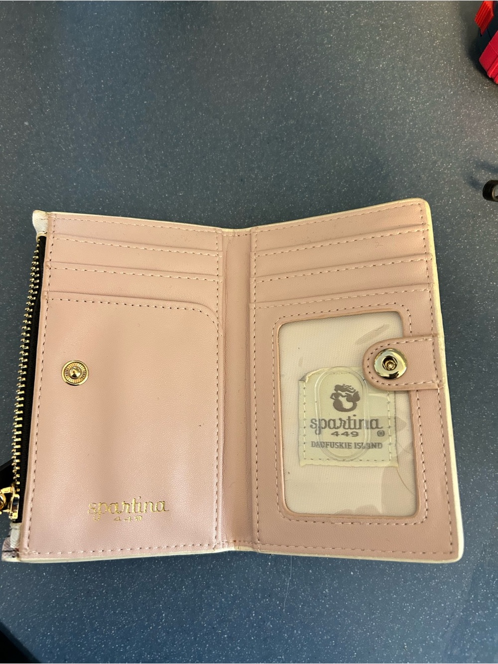 Spartina 449 Blush Pink Leather Bifold Wallet